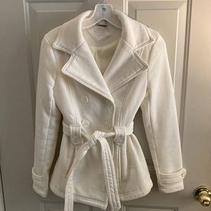 JouJou small white wrap coat